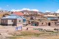 The view of small soviet age remote village in Kyrgyzstan