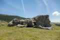 View of the small Sphinx, in Carpathian Mountains,  Bucegi Natural Park, Romania Royalty Free Stock Photo