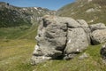 View of the small Sphinx, in Carpathian Mountains,  Bucegi Natural Park, Romania Royalty Free Stock Photo