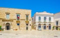 View of a small square in Molfetta, Italy....IMAGE Royalty Free Stock Photo