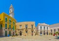 View of a small square in Molfetta, Italy....IMAGE Royalty Free Stock Photo