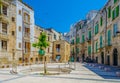 View of a small square in Molfetta, Italy....IMAGE Royalty Free Stock Photo