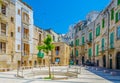View of a small square in Molfetta, Italy....IMAGE Royalty Free Stock Photo