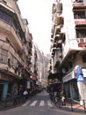 View of a small street in Hongkong Royalty Free Stock Photo