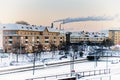 View of small swedish town Royalty Free Stock Photo