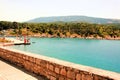 Path near the sea in Osor on the island Cres, Croatia