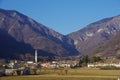 View of the small town of Valmareno, near Follina, Italy.