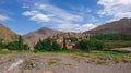 View of small village in the high Atlas Mountains of Morocco, Imlil or Aroumd