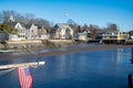View of the small village of Kennebunkport, Maine, USA Royalty Free Stock Photo
