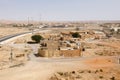 View of the small village Raghba in the middle of the desert in Saudi Arabia Royalty Free Stock Photo