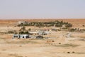 View of the small village Raghba in the middle of the desert in Saudi Arabia Royalty Free Stock Photo