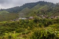 View of a small village in the tea plantations in the Cameron Highlands, Malays Royalty Free Stock Photo