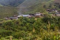 View of a small village in the tea plantations in the Cameron Highlands, Malays Royalty Free Stock Photo