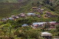 View of a small village in the tea plantations in the Cameron Highlands, Malays Royalty Free Stock Photo