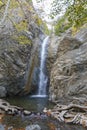 A view of a small waterfall in troodos mountains in cyprus Royalty Free Stock Photo