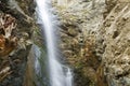 A view of a small waterfall in troodos mountains in cyprus Royalty Free Stock Photo