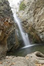 A view of a small waterfall in troodos mountains in cyprus Royalty Free Stock Photo