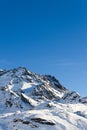 View of the snow-capped mountains