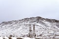 View of a snow-covered dump in the town of Karabash