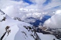 View of Snow Covered Jungfrau in Swiss Alps Royalty Free Stock Photo