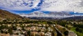 View of Snow Covered Little San Bernardino and San Gorgonio Mountains Royalty Free Stock Photo