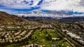 View of Snow Covered Little San Bernardino and San Gorgonio Mountains Royalty Free Stock Photo