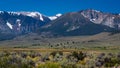 View of the Sierra Nevada Mountains from the road near Mono Lake, California, USA. Royalty Free Stock Photo