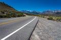 View of the Sierra Nevada Mountains from the road near Mono Lake, California, USA. Royalty Free Stock Photo