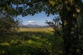 View of Snowdonia from Traeth Glaslyn Nature Reserve in Wales, UK Royalty Free Stock Photo