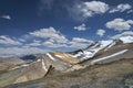 View of snowed mountains from Tanglang La pass Royalty Free Stock Photo