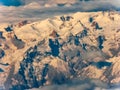 View of snowy mountains and clouds