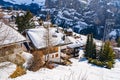 View of snowy Murren Royalty Free Stock Photo