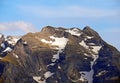 View of the snowy peaks and glaciers of the Swiss Alps from the Pilatus mountain range in the Emmental Alps, Alpnach - Switzerland Royalty Free Stock Photo