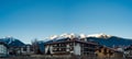 View of pirin mountains bansko sity Royalty Free Stock Photo