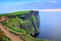 Soaring cliffs of Moher at dusk, Ireland Royalty Free Stock Photo