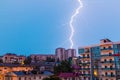 View of Sochi during thunderstorm, Russia