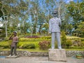 View of the Soeharto monument statue in the Soeharto hill tourist park, Badegan, Ponorogo, East Java, Indonesia
