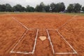 View of a Softball Field from Home Plate Royalty Free Stock Photo