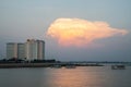a view of Sokha Hotel near Mekong river, Phnom Penh Royalty Free Stock Photo
