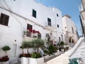 view of some alleys of the ancient city of Ostuni called the white city