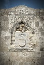 Rhodes Old Town City Wall Carved Detail Royalty Free Stock Photo