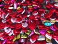 View of some colorful padlocks in Juliet`s House in Verona, Italy Royalty Free Stock Photo