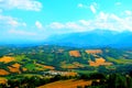 View at some Marche hills and Sibillini mountains