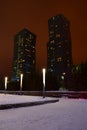A view on some modern towers in Astana Royalty Free Stock Photo