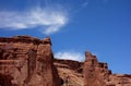 Red Rock Monolith towers at Arches National Park Royalty Free Stock Photo