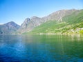 Norway - A calm an picturesque surface of a fjord Royalty Free Stock Photo