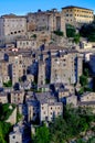 View of Sorano old italian village in Tuscany