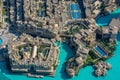 View Of The Souk Al Bahar From Burj Al Khalifa, Dubai Royalty Free Stock Photo