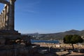 View at Sounion the ancient Greek temple of Poseidon