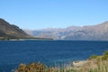 View along Lake Hawea, South Island, New Zealand Royalty Free Stock Photo